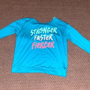 Blue-ish teal graphic-T